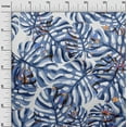 thumbnail image 3 of oneOone Viscose Chiffon Medium Blue Fabric Tropical Leaf Sewing Material Print Fabric By The Yard 42 Inch Wide, 3 of 4