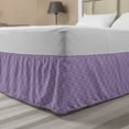 thumbnail image 1 of Abstract Bed Skirt, Illustration of Overlapping Intricate and Geometric Shapes, Elastic Bedskirt Dust Ruffle Wrap Around for Bedding Decor, 4 Sizes, Violet Quartz, by Ambesonne, 1 of 2