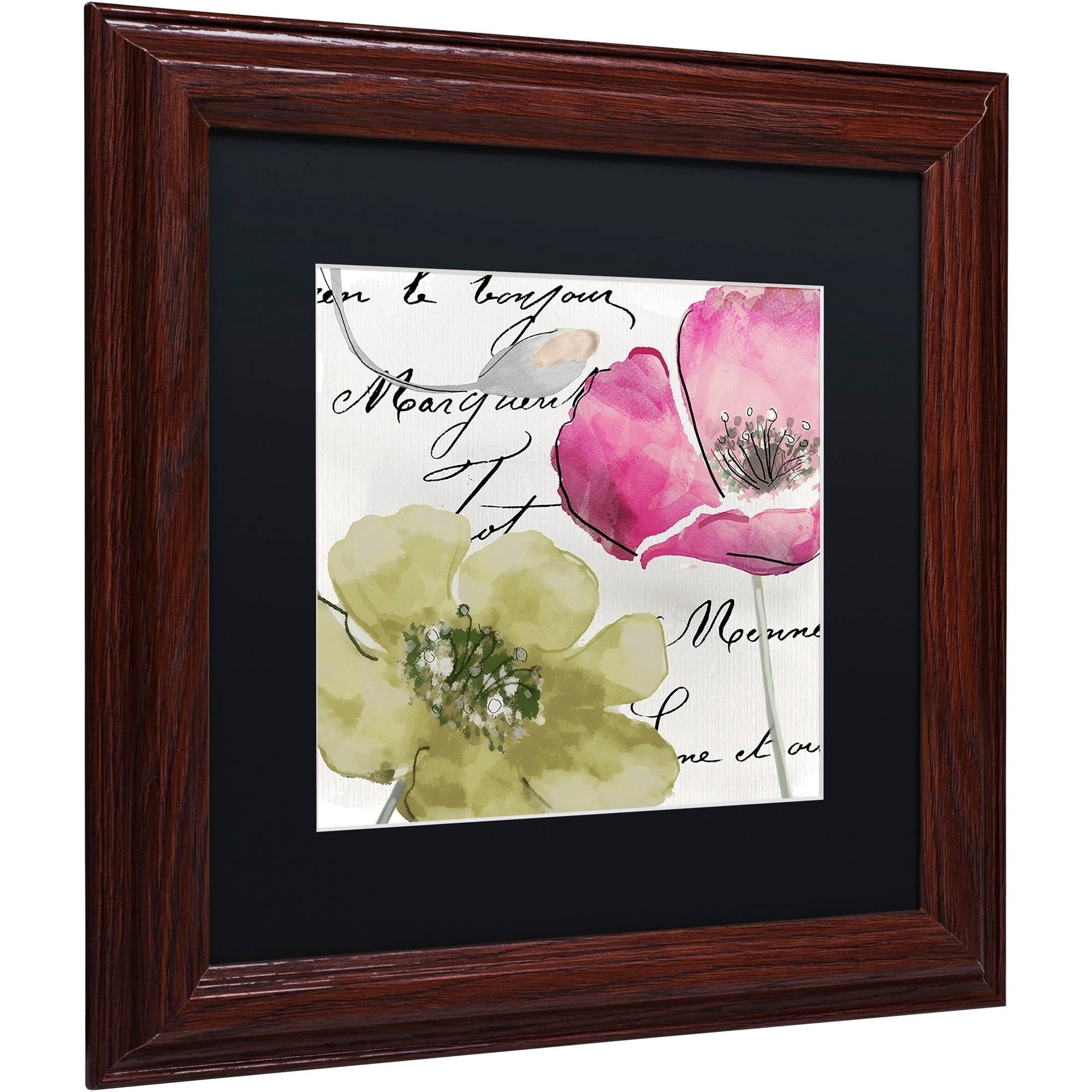 Trademark Fine Art "Fleurs de France IV" Canvas Art by Color Bakery Black Matte, Wood Frame
