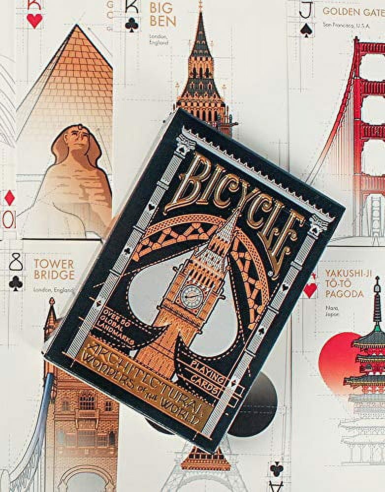 Bicycle Architectural Wonders of The World Playing Cards Black Walmart