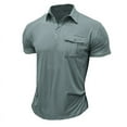 thumbnail image 3 of Yufatyle Mens Short Sleeve Golf Shirts with Pocket Collared Cotton T-Shirts Outdoor Tennis Work Shirt XL, 3 of 4
