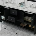 thumbnail image 5 of Alya Bath Wilmington 72" Wood Double Vanity with Carrera Marble Top in Espresso, 5 of 6
