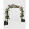 thumbnail image 5 of Garden Arch Trellis for Climbing Plants, Metal Garden Arch with Drainage Holes, Detachable PP-Coated Metal Tubes & Lockable Wheels, Wedding Arch Flowers Frame Backdrop Stand, 5 of 5
