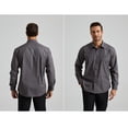 thumbnail image 2 of HISDERN Mens Dress Shirts Long Sleeve Button Down Shirt Contrast Shirt with Pocket Business, 2 of 9