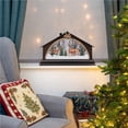 thumbnail image 4 of Bearachild Escena de casa de nieve LED de Navidad, paisaje, cabina luminosa, figuritas, muebles, pueblo brillante, pasillo, Patio, chimenea, Kits de decoración para fiestas No. 4, 4 of 6