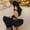 Black, variant on wedge Closed Toe Slip-On platform wedge sandals for Women High Arch Platform wedge sandals Stability Mid Heel Slip-Resistant