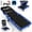Blue Black with Tire Kit & Storage, variant on 36" Folding Creeper with Tire Repair Kit & 5 Storage Boxes – Mechanic Creeper Seat, 330 LBS Capacity Rolling Garage Chair with 6 Swivel Casters