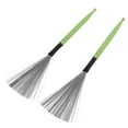 thumbnail image 2 of Drum Brush, Maple Rubber Steel Wire Instrument Brush 2PCS Compact  For Drummer, 2 of 7