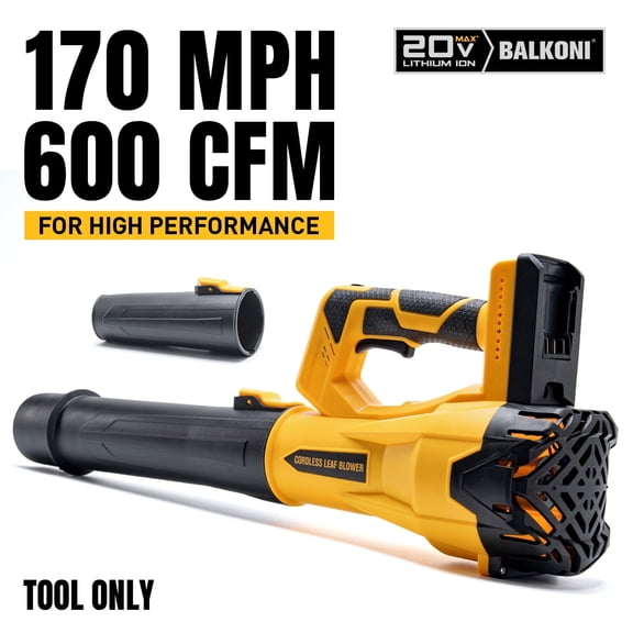 Cordless Leaf Blower for Dewalt 20V Max Battery, up to 600CFM/170MPH , 6 Speed Modes