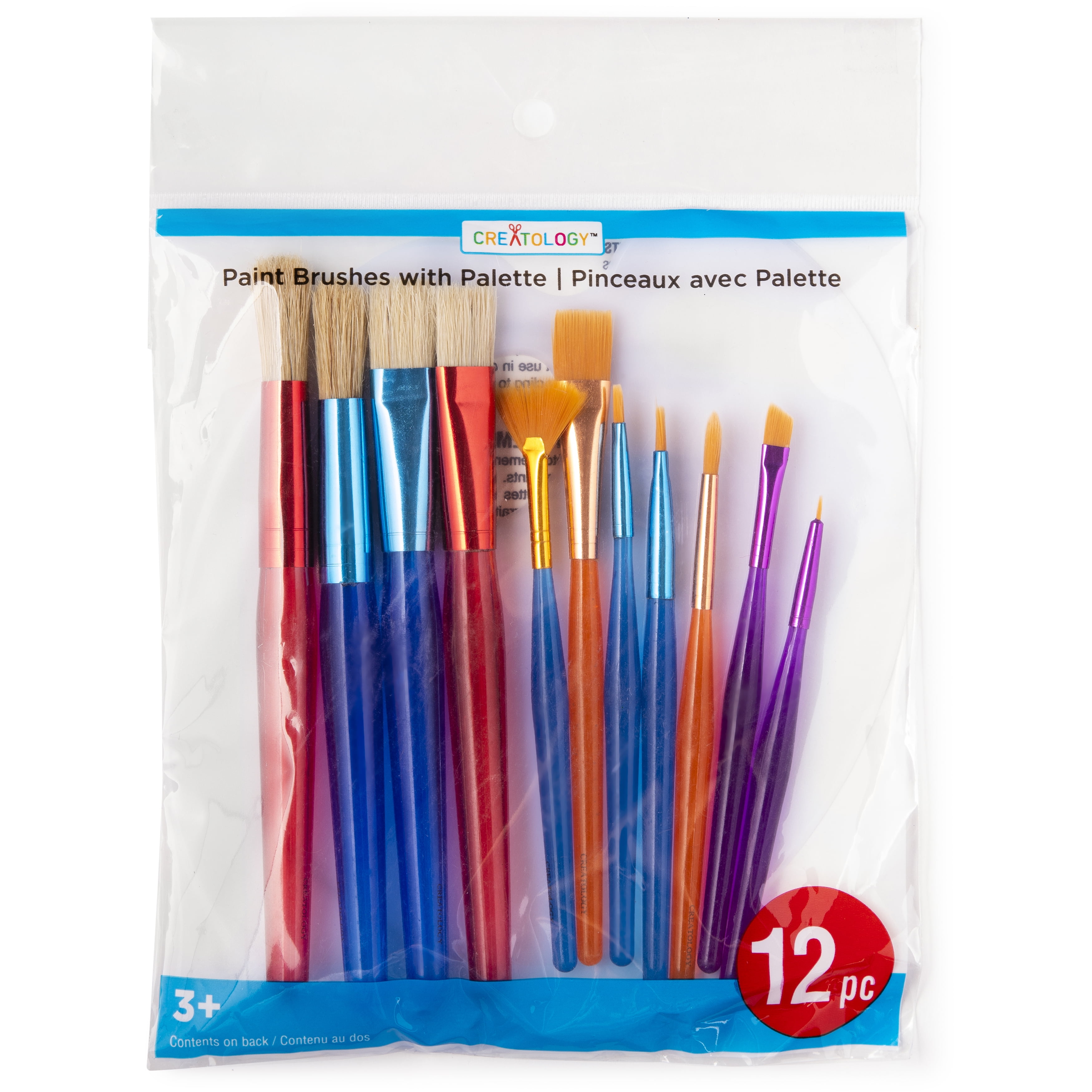 12 Pack: Paint Brushes with Palette Kit by Creatology