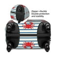 thumbnail image 4 of Balery Luggage Cover Cute Red Crabs With Nautical Print Suitcase Covers for Luggage Elastic Washable Suitcase Protector Fits 18-32 Inch Luggage-Large, 4 of 9