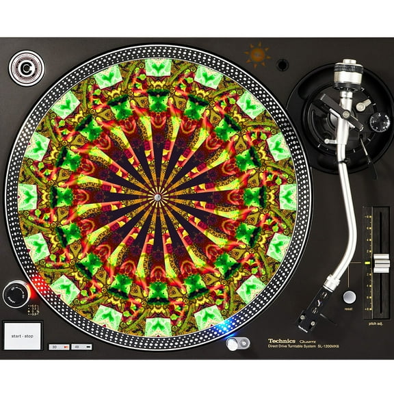 KuzmarK™ 12" DJ Turntable Slipmat - Rasta Grow