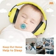 thumbnail image 5 of Baby Ear Protection Noise Cancelling Headphones for Babies and Toddlers - Mumba Baby Earmuffs - Ages 3-24+ Months - for Sleeping, Studying, Airplane, Concerts, Movie, Theater, Fireworks,Yellow, 5 of 7