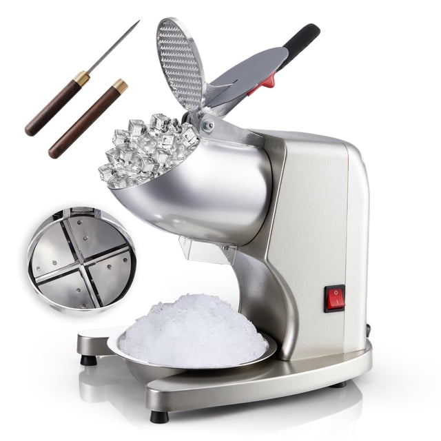 YODHOSA Shaved Ice Machine 300W Electric Ice Crusher 4 Blades Ice Crusher Shaver 2200 RPM Snow Cone Machine 286 lbs/hr Ice Shaving Machine for Home a