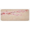 thumbnail image 1 of Japanese Kitchen Mat, Pink Cherry Blossoms on Branch Vintage Textured Flourishing Romantic Season Picture, Plush Decorative Kitchen Mat with Non Slip Backing, 47" X 19", Soft Pink, by Ambesonne, 1 of 1