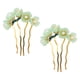 thumbnail image 5 of 2 horquillas de jade con diseño de flor vintage, accesorios clásicos para el cabello, 5 of 8