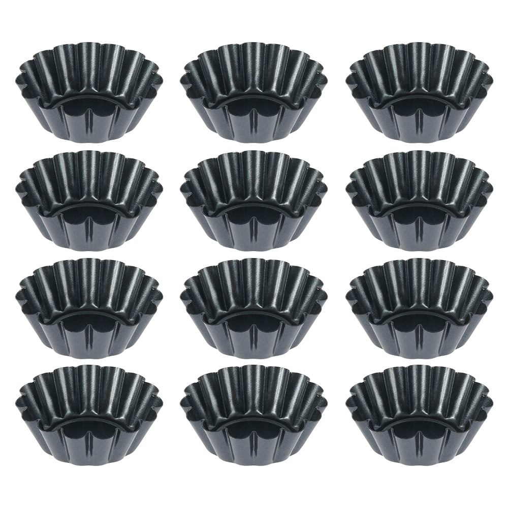 DEVILMAYCARE Removable Bottom Round Mini Muffin Pans 12 Holes Non-stick  Cake Mold for Cake Chocolate Egg tart ＆ Others Bake Food