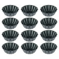 thumbnail image 2 of Lzvxtym Carbon Steel Nonstick Egg Tart Mould 12 Pack Muffin Cupcake Tins Flower Shaped Pudding Molds, 2 of 11