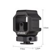 thumbnail image 4 of Mistaha Triple Cold Shoe Mount Adapter Bracket Lightweight Aluminum Alloy Cold Shoe Mount Extension, 4 of 8