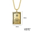 thumbnail image 4 of TEAMER Skeleton Tarot Card Necklace Stainless Steel Amulet Marigold Tarot Card Major Arcana Necklaces for Women Men, 4 of 4