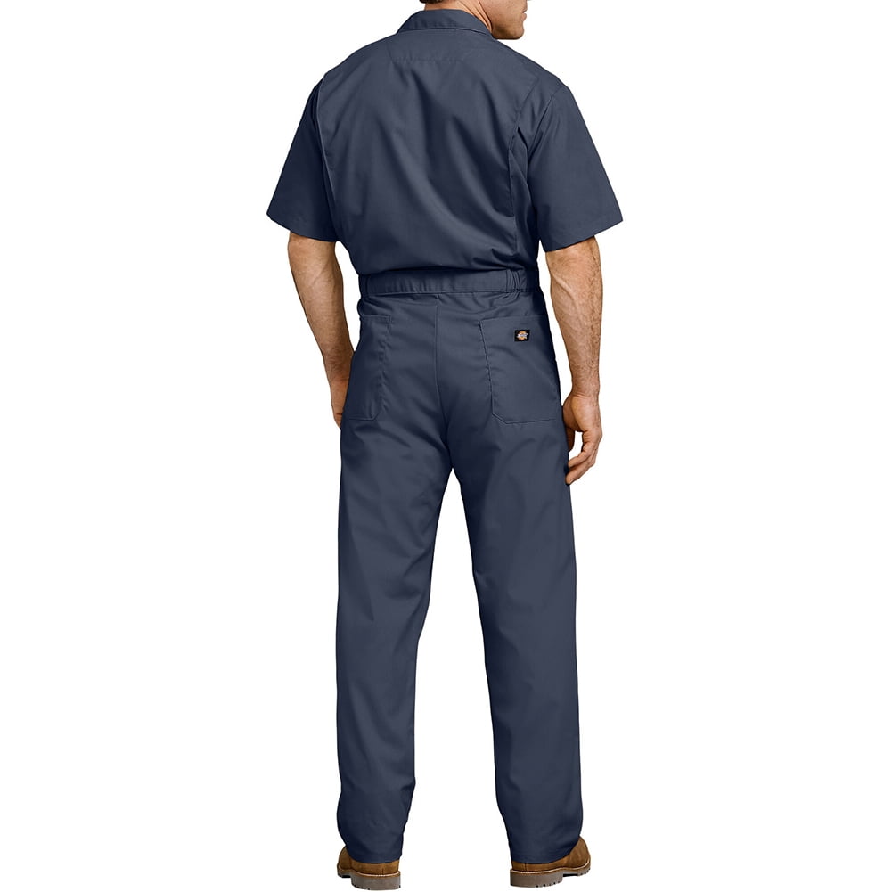 Essentials Men's Stain & Wrinkle-Resistant Short-Sleeve Coverall 