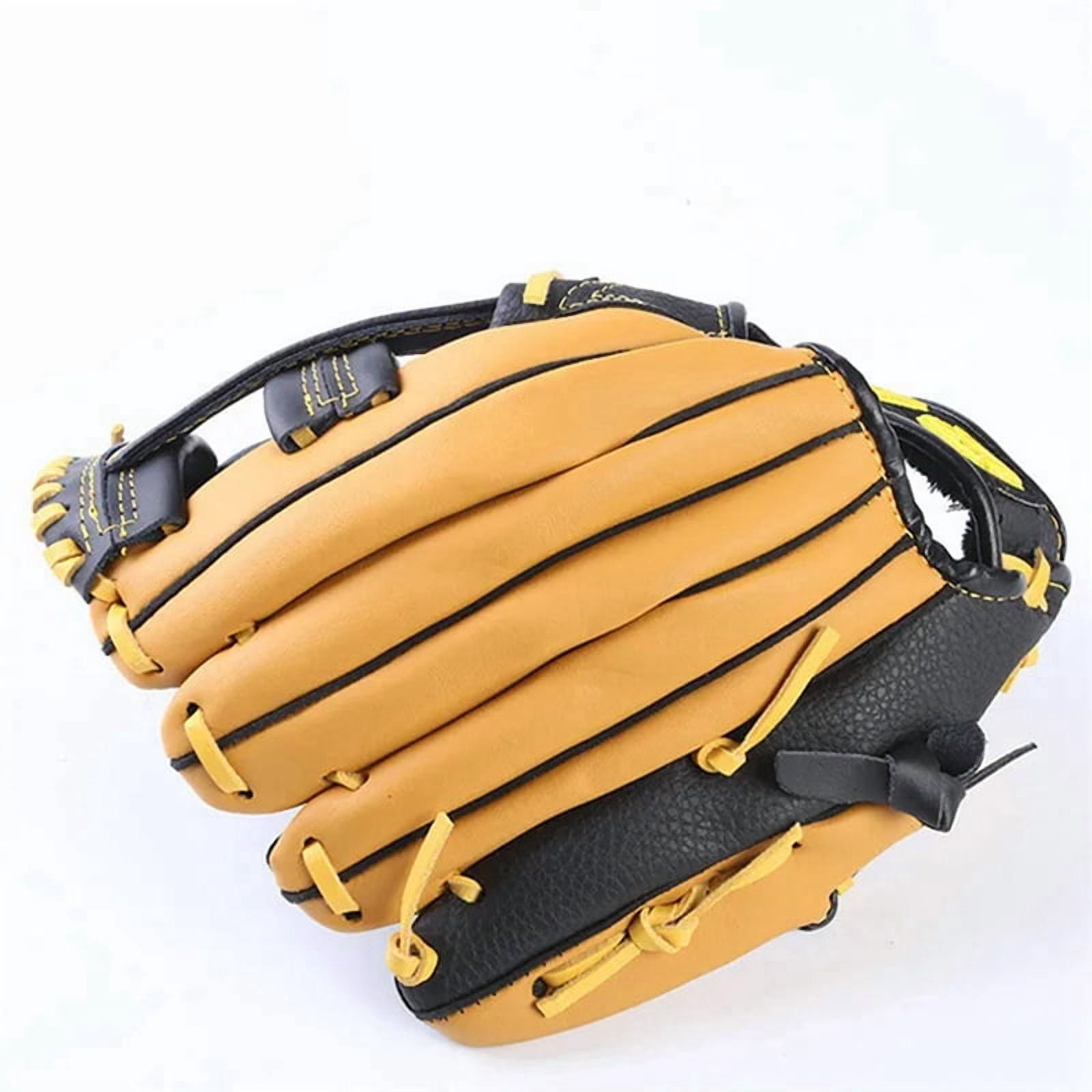 Professional Baseball Gloves Youth Adult Leather Baseball Gloves Softball Training Catcher Gloves 11.5 Inches,1 x Baseball glove