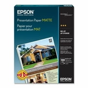 Epson Pr?sentation Papier mat, qualit? Papier photo ? jet d'encre (8,5 X 11) (100 feuilles / pkg)