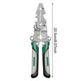 thumbnail image 5 of Hyasfey 16 in 1 Foldable Wire Stripper Multifunctional Wire Crimping Stripping Cutting Tool Portable Stainless Steel Wire Stripper for Electricians DIY Enthusiasts, 5 of 7