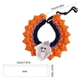 thumbnail image 2 of KKOUHVY Halloween Knitted Pet Collar, Halloween Ghost Cat Dog Knitted Collar, Dog Cat Collars for Kitties Small Medium Dogs Party Outfit, Yellow(M), 2 of 5