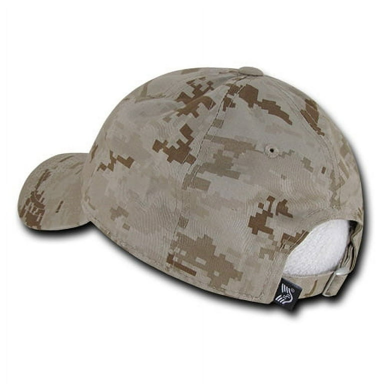 RapDom Tonal US Flag Graphic Relaxed Mens Cap [Desert Camouflage