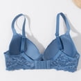 thumbnail image 5 of Inglocry Lace Nursing Bra, Wirefree Padded Nursing Bras for Breastfeeding, V Neck Maternity Bra for Pregnancy, Soft Lace Blue 85B, 5 of 7