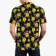 thumbnail image 4 of Balery Daisies Flowers Printed Men’s Short Sleeve Polo Shirt, Midweight Men's Shirt,Golf Polo shirts -, 4 of 9