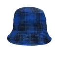 thumbnail image 2 of WITHMOONS Tartan Plaid Bucket Hat - Flannel Lumberjack Packable Fisherman Sun Cap Outdoor Travel Unisex LDB1559 (Blue), 2 of 5
