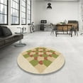 thumbnail image 4 of Ahgly Company Machine Washable Indoor Square Transitional Khaki Gold Area Rugs, 6' Square, 4 of 7