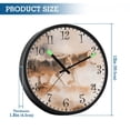 thumbnail image 3 of Voice Activated Clock with Glow Light 12 Inch Large Silent Wall Clock Battery Operated for Home Decor Abstract Wild Animals, 3 of 8