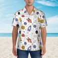 thumbnail image 6 of Picia Rocket Planets Gentle Cotton Regular Fit Short Sleeve Casual Hawaiian Shirt for Men-Large, 6 of 9