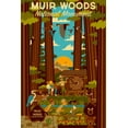 thumbnail image 3 of Muir Woods National Monument, California, Geometric (100% Cotton Tea Towel, Decorative Hand Towel, Kitchen and Home), 3 of 3