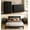 5 PCS-Set 1-Black, variant on Asofer 5 Pieces Bedroom Furniture Set, Includes Queen Size Bed Frame with Headboard, Vanity Desk with 5 Storage Drawers,Mirror and Lights,6-Drawers Dressers and Nightstand Sets of 2,White