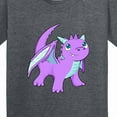 thumbnail image 4 of Inktastic Cute Baby Purple Dragon Youth T-Shirt, 4 of 5