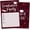 Maroon, variant on Maroon Glitter Graduation Invitation Card for Graduate, Maroon Glitter Graduation Party Invites, 30 Cards & 30 Envelopes, 4x6 Inches, Double-Sided