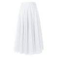 thumbnail image 3 of DuoJiaJ Women's Casual Midi Skirt,Elastic Waist Lightweight Mesh for Daily Wear,M/80, 3 of 3