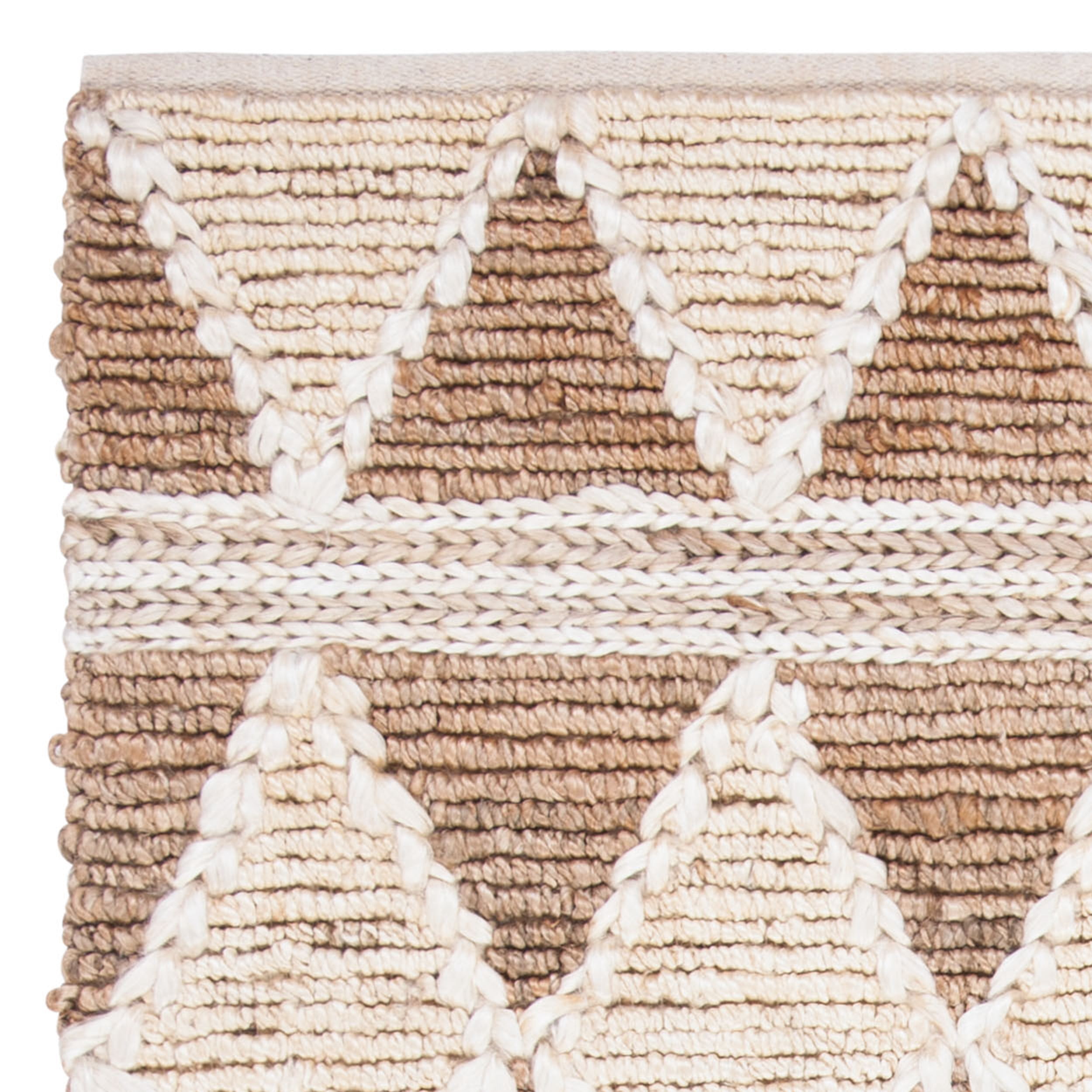 SAFAVIEH Natural Fiber Serenity Geometric Jute Area Rug, Brown/Beige, 5' x 8'