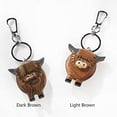 thumbnail image 2 of Porte-clés Vache highland en Bois (2 Pcs), 2 of 3