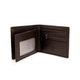 thumbnail image 4 of Cartera negra Line café piel sintética Polo King para hombre, 4 of 5