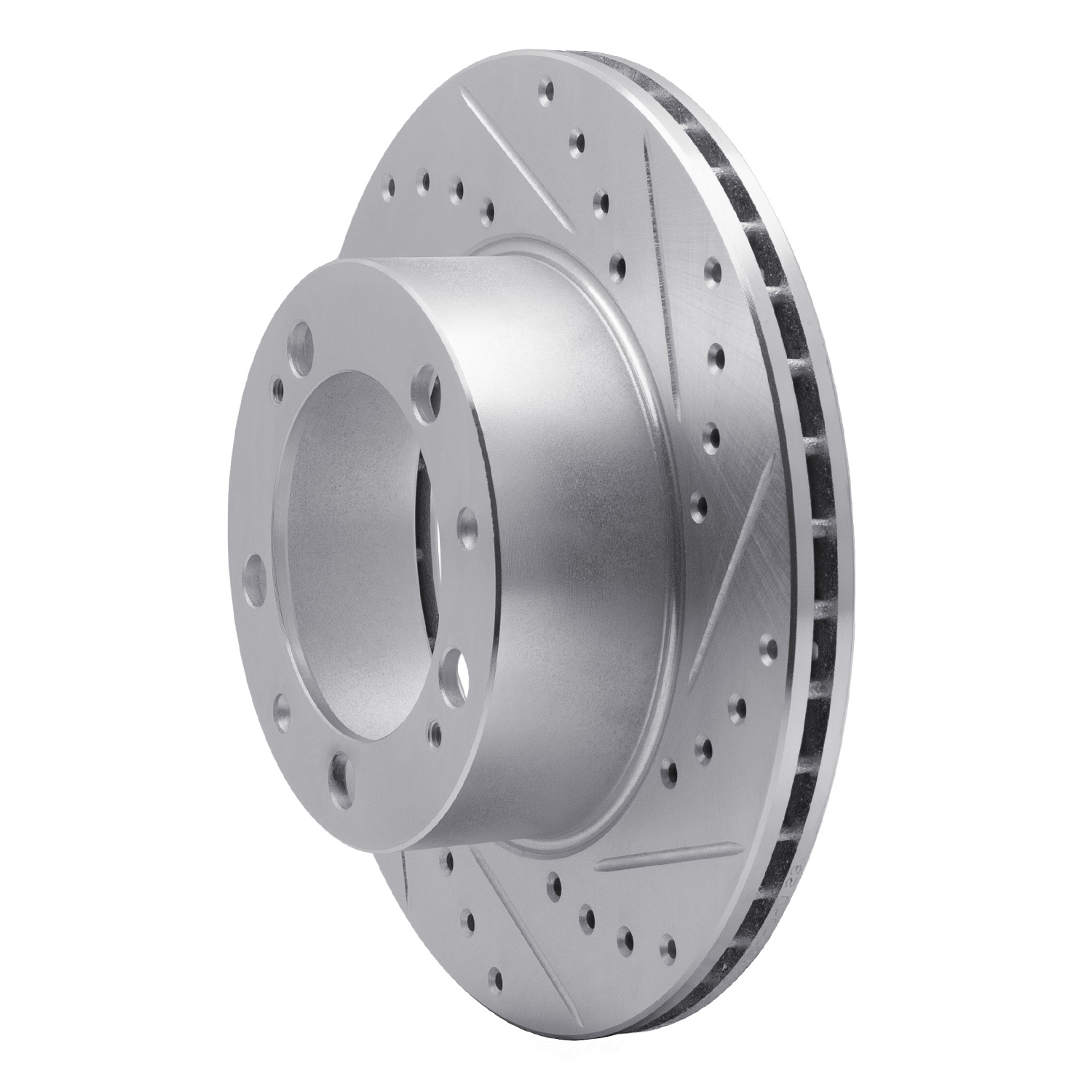 Dynamic Friction Company 631-02022R DFC Brake Rotor - Drilled And Slotted - Silver