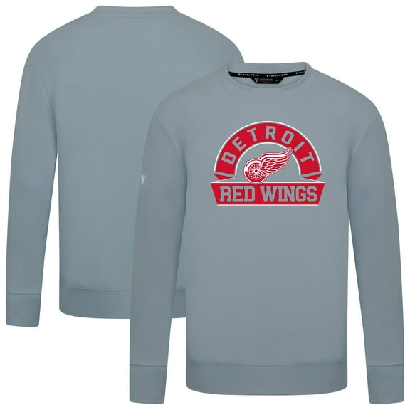 Men's Levelwear Gray Detroit Red Wings Mandate Banner Arch Pullover