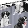 thumbnail image 3 of Cute Border Collie Pattern Shower Curtain 72x84in ,Bathroom Decorative Shower Curtains Set with 12 Hooks,Modern Waterproof Washable Shower Curtain, 3 of 4