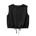 thumbnail image 5 of Women's Double Layer Sleeveless Cotton Linen Top Casual Layering, 5 of 5