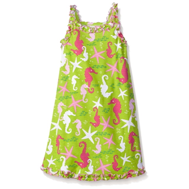 Sara's Prints Girls' Nightgown Ruffle Tank Gown Pajama