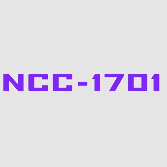 NCC-1701 USS Enterprise Vinyl Decal Sticker UV & Waterproof Bumper Window Laptop Automotive Water Bottle Gift accessories – PURPLE 8"